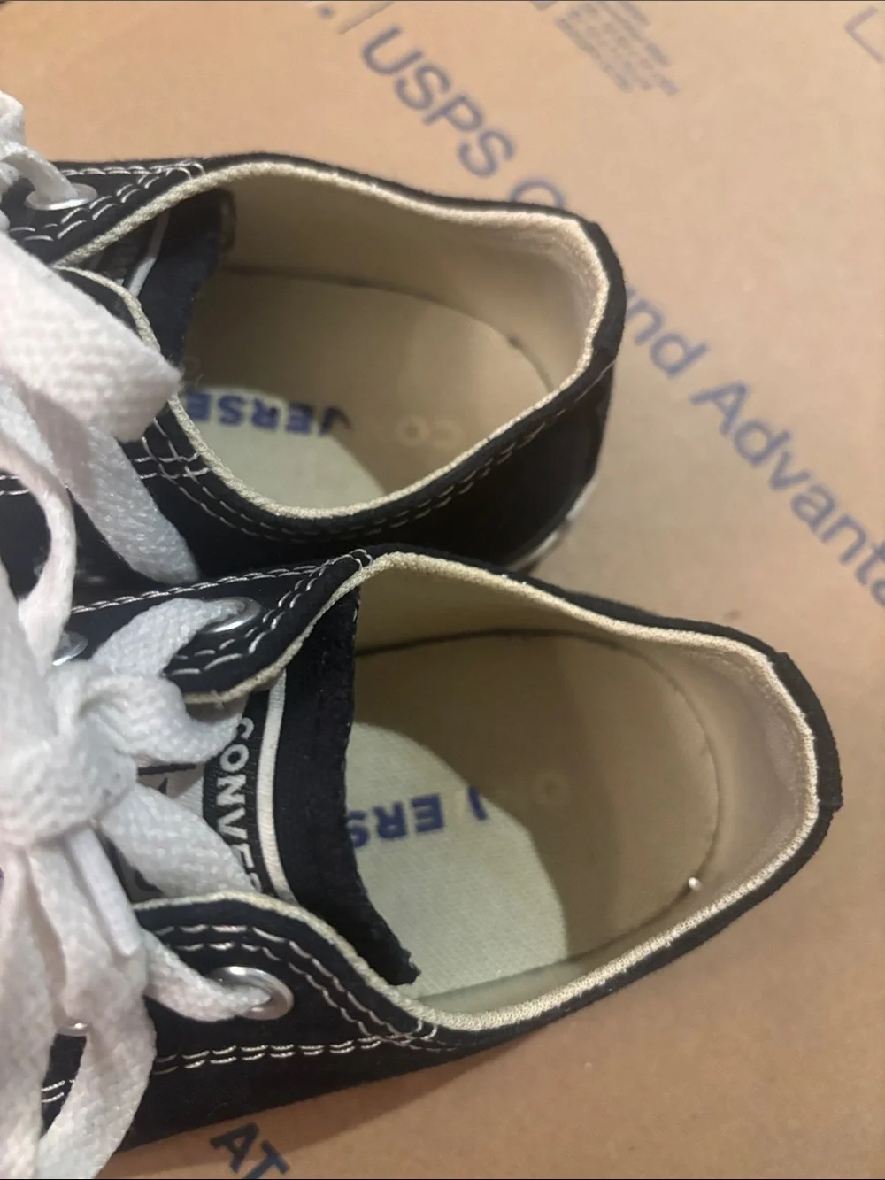 Converse Kids Black and White Low Top Canvas Sneakers